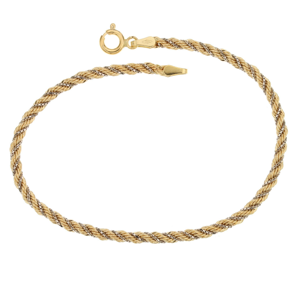 Bracciale Oro 18 Carati Modello Fune Laser Uomo/Unisex 3 grammi.