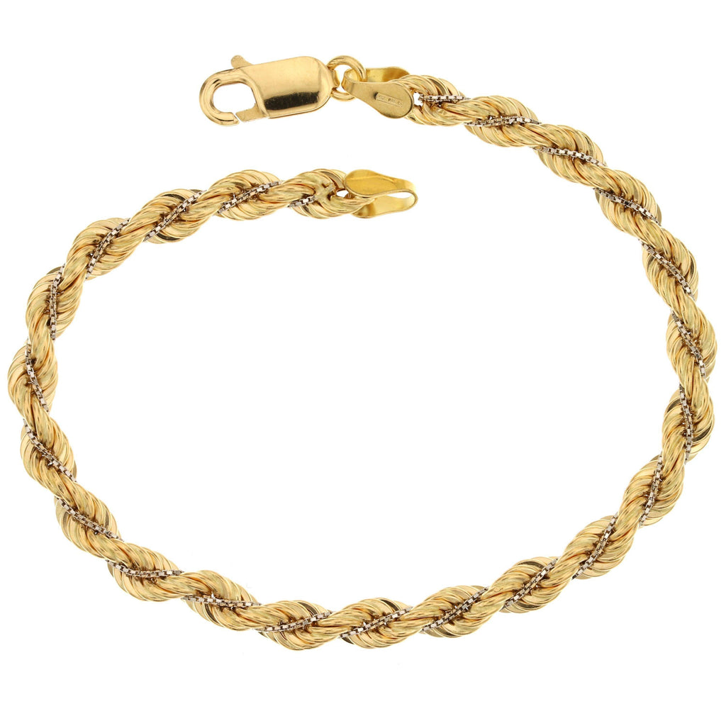 Bracciale Oro 18 Carati Modello Fune Laser Uomo/Unisex 6,50 grammi.