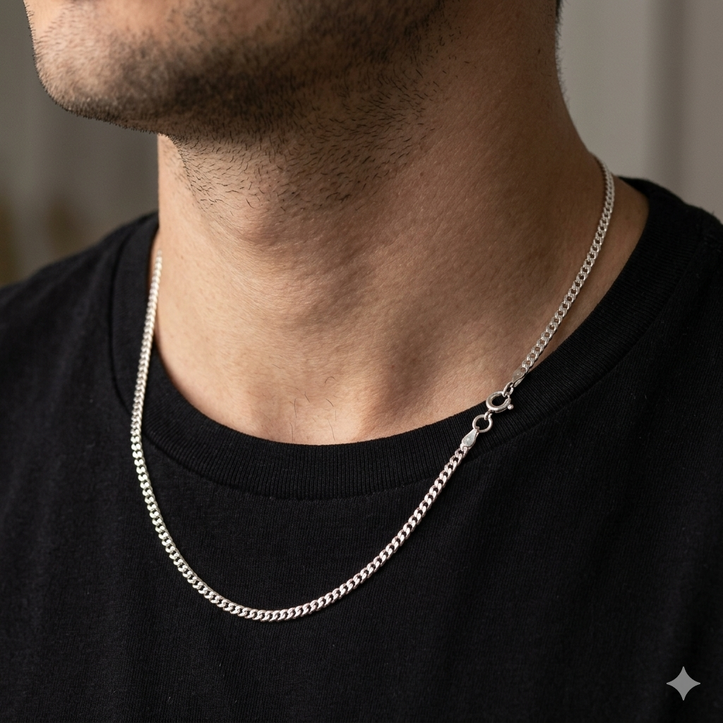 Collana Modello Grumetta in Oro 18 Carati di 2.90 Grammi, 50 centimetri.
