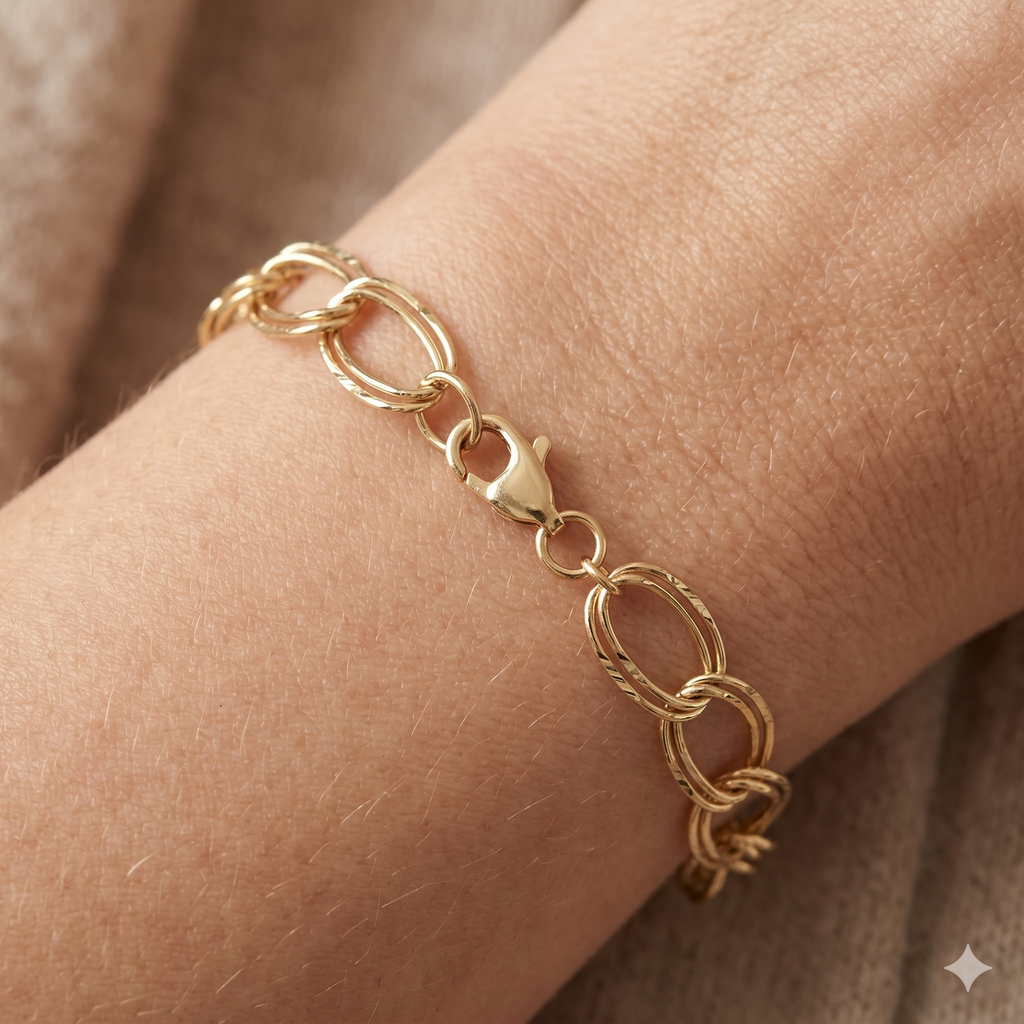 Bracciale a Catena in Oro Giallo 18 Carati di 3.60 Grammi.