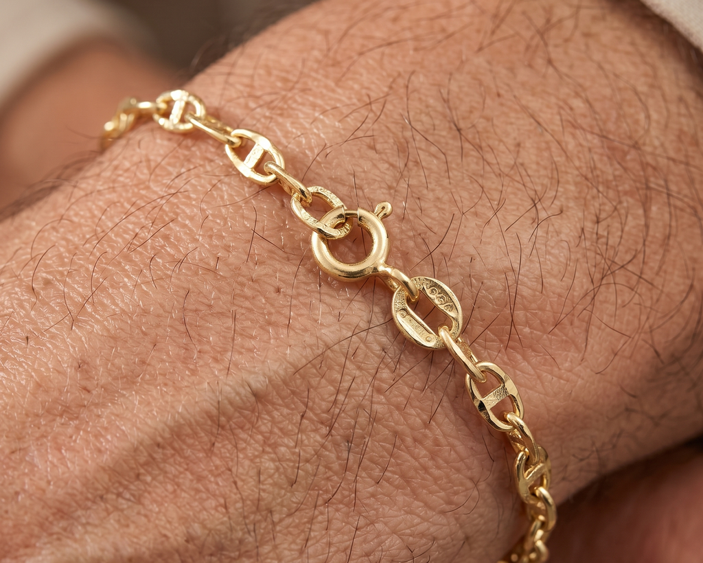 Bracciale Oro 18 Carati Modello Maglia Traversino di 1.80 grammi.