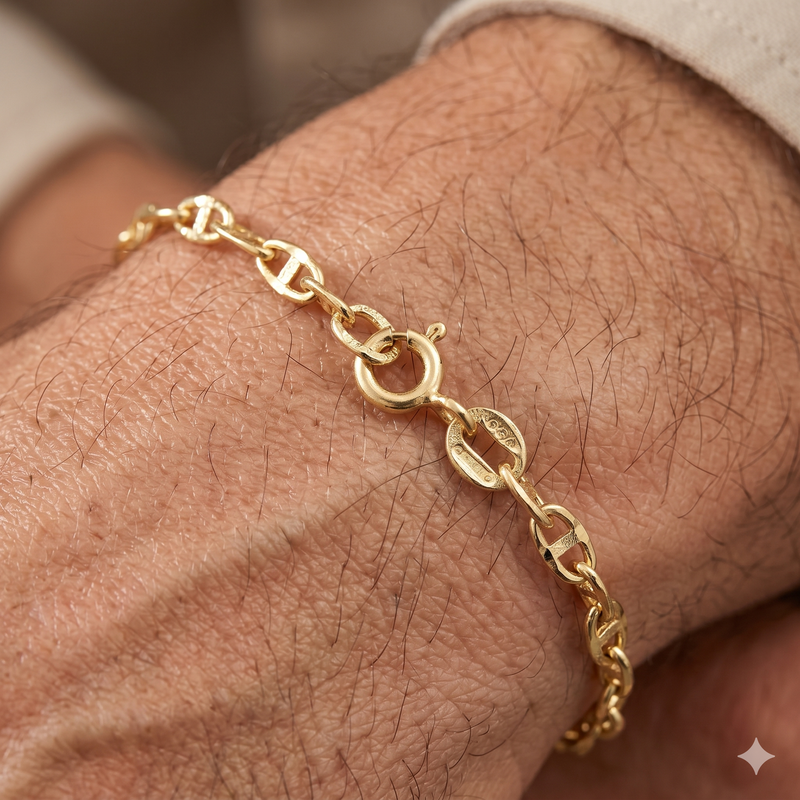 Bracciale Oro 18 Carati Modello Maglia Traversino di 1.80 grammi.