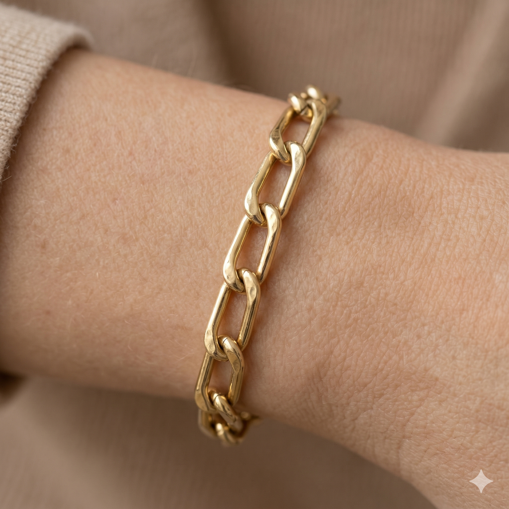 Bracciale a Catena in Oro Giallo 18 Carati di 7 Grammi.