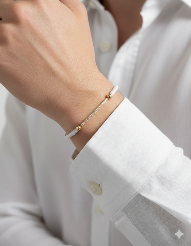 Bracciale stile Tennis con Brillanti Naturali in Oro Giallo 18 Carati di 1.5 Grammi.