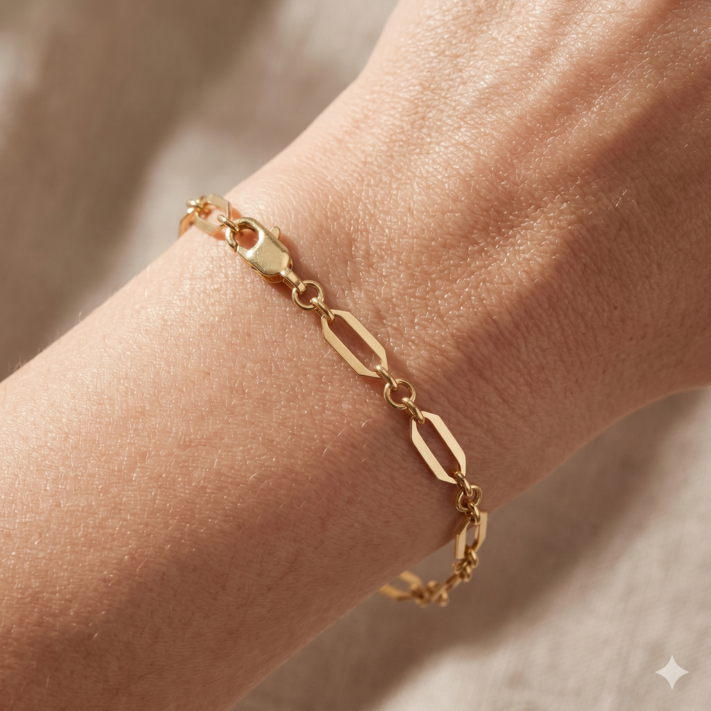 Bracciale a Catena in Oro Giallo 18 Carati di 3.10 Grammi.