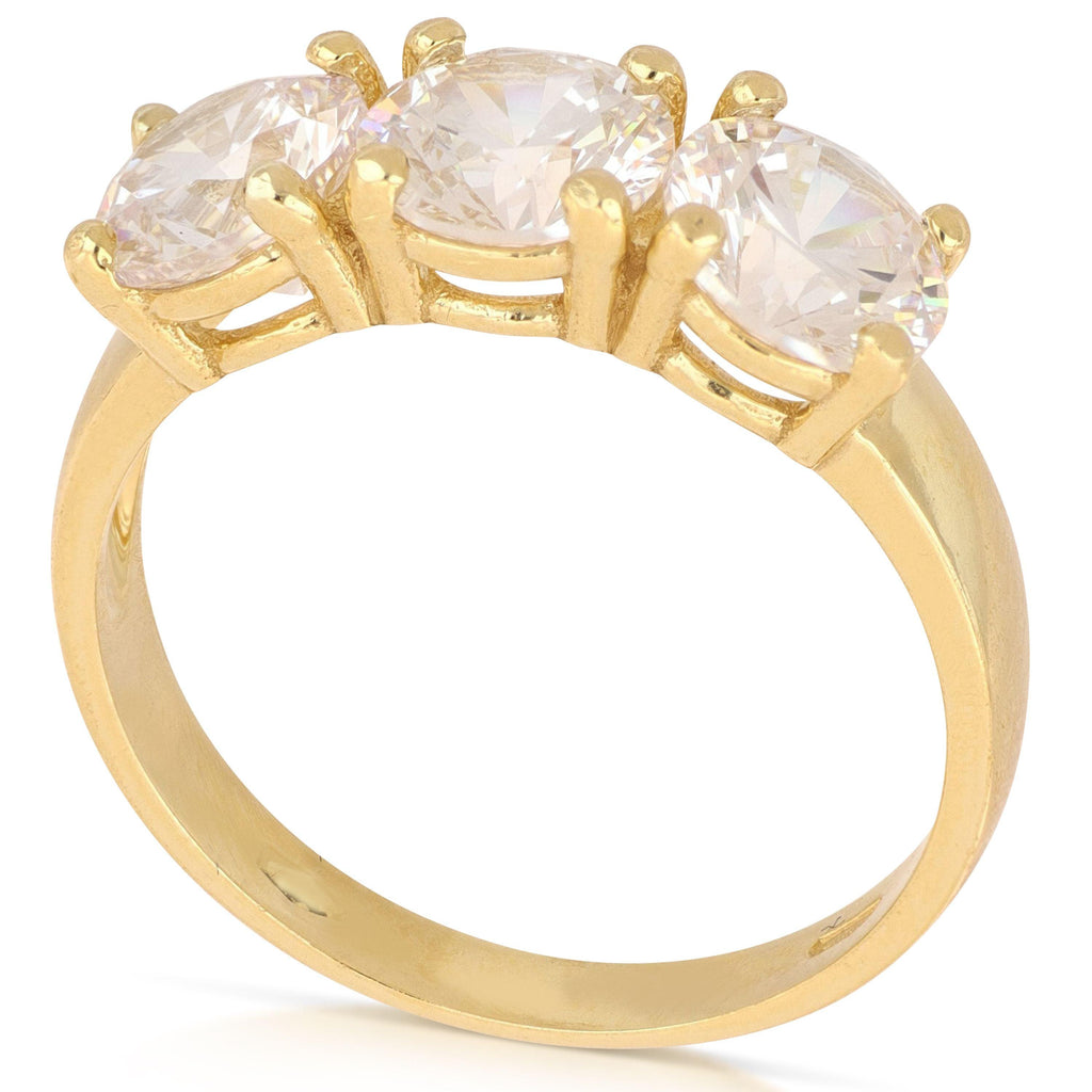 Anello Donna Trilogy in Oro 18 Carati con Zirconi.