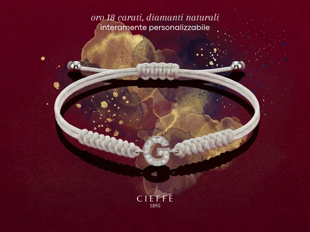 Bracciale Oro 18 carati Donna Letterina con Brillanti Nturali